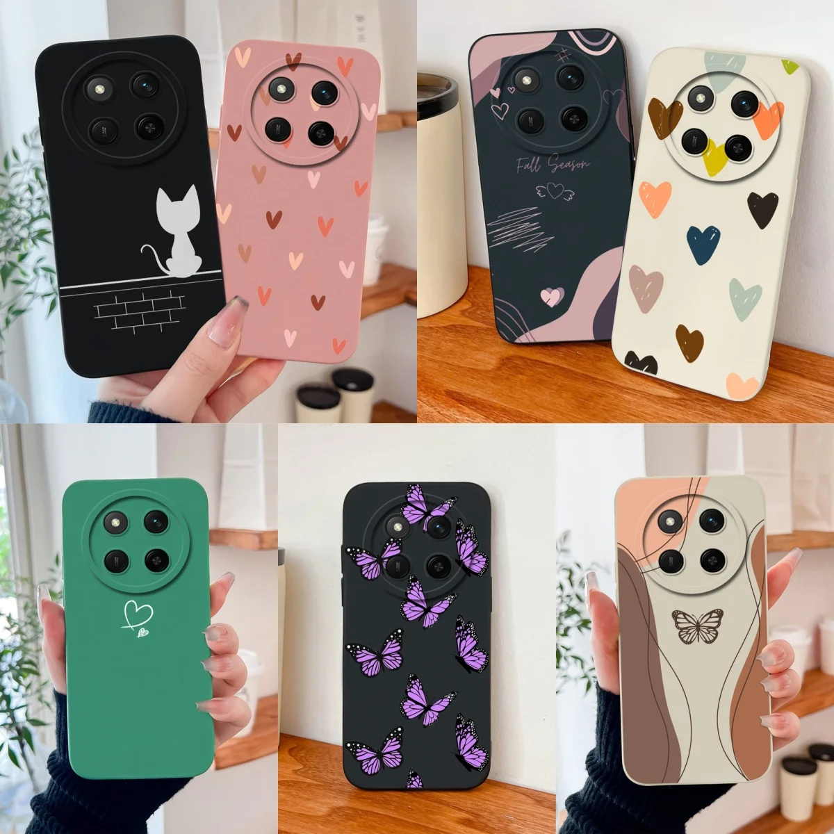 Etui For Honor Magic 7 Lite Serce Motyl Płynny Silikon Ochrona Aparatu Miękka Obudowa na Tył Magic7 Lite… Etui For Honor Magic 7 Lite Serce Motyl Płynny Silikon Ochrona Aparatu Miękka Obudowa na Tył Magic7 Lite…