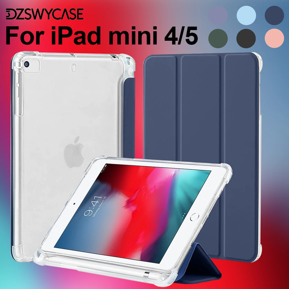 Etui na iPada Mini 5/4 generacji 7,9 cala z uchwytem na rysik, cienkie, lekkie, ochronne z miękką…
