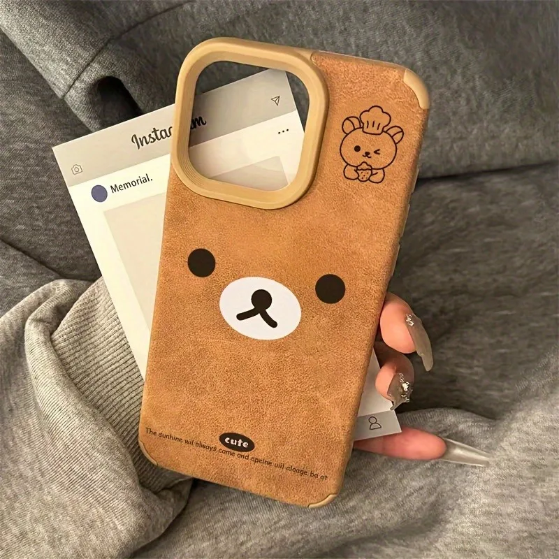 Etui na iPhone 17 16 15 14 13 12 11 Pro Max Bear Expression Modne etui na telefon ze sztucznego futra na…