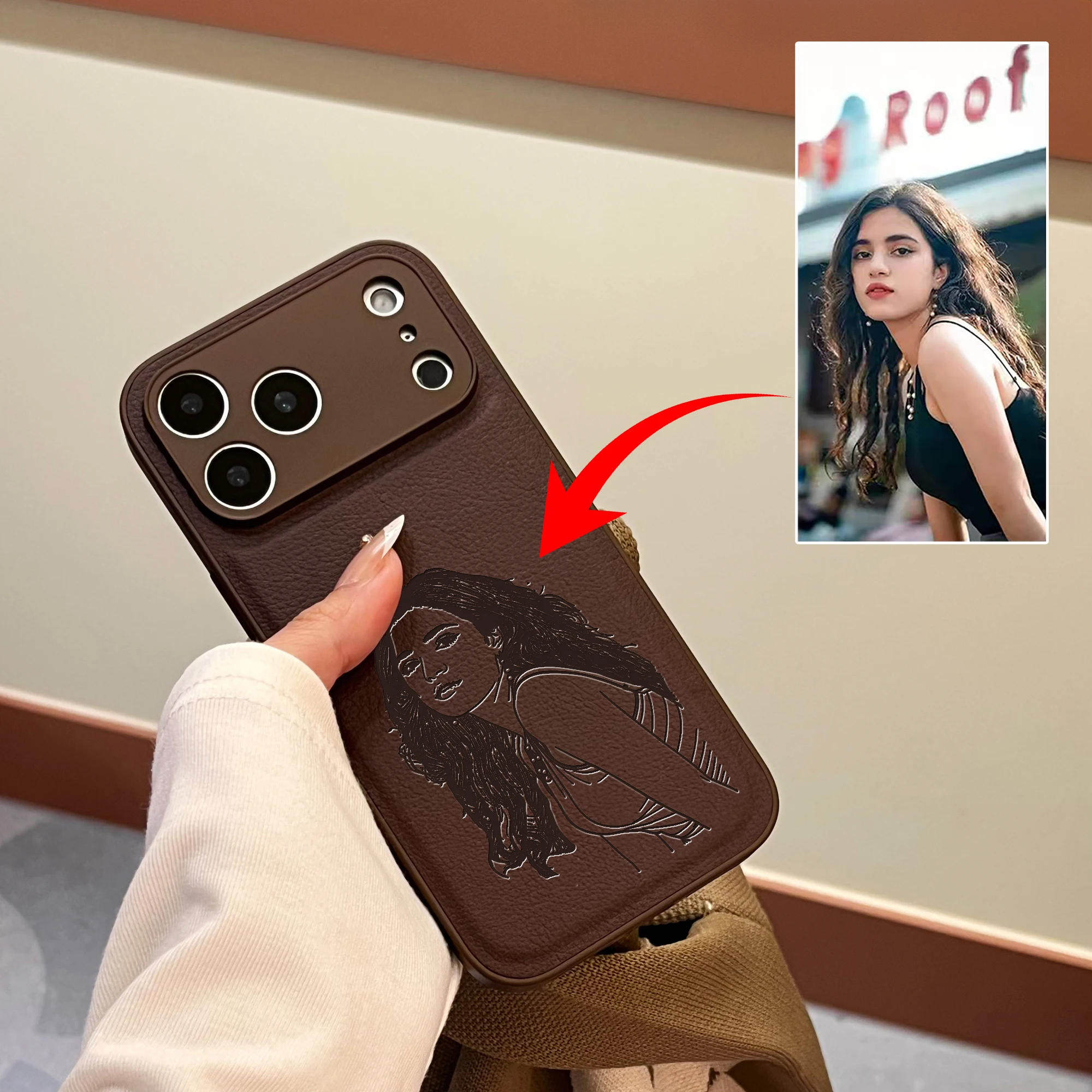Etui na iPhone 17 16 15 14 13 Pro Max Plus Air z grawerem laserowym, z własnym zdjęciem rodziny, pary…