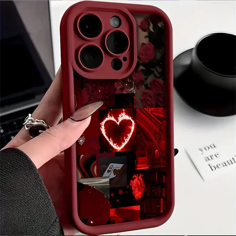 Etui na iPhone 17 Etui na iPhone 16 Pro Max Stylowe etui z czerwonym pejzażem na iPhone 16 12 14 11 13 Pro Max…