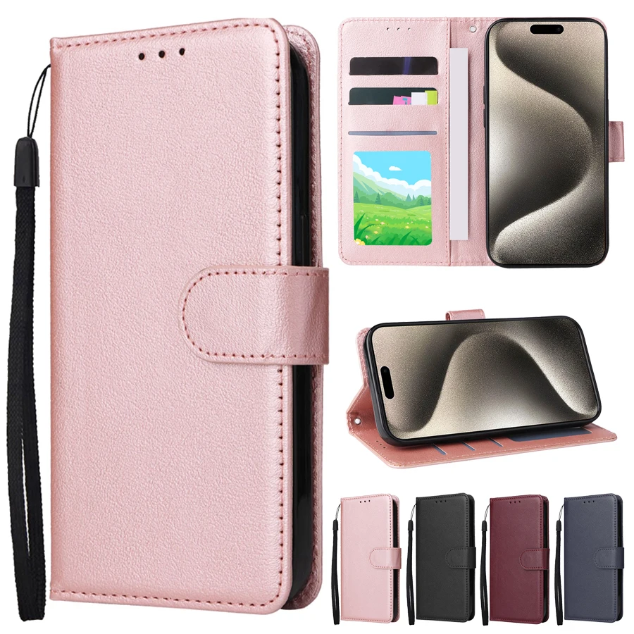 Etui na kartę z magnetyczną klapką i ramką na zdjęcia do iPhone’a 15 Pro Max 14 Plus 13 12 11 XS XR SE 2022 8…