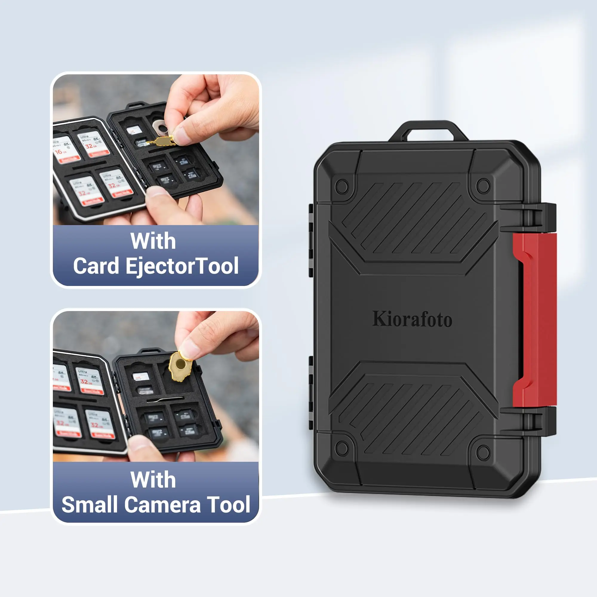 Etui na karty pamięci z 18 przegródkami na 8 kart SD SDHC SDXC i 4 karty Micro SD SDHC SDXC TF MSD + 4…