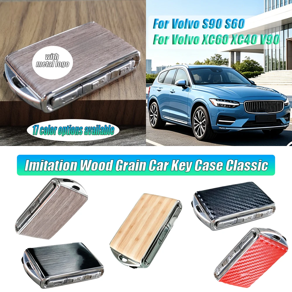 Etui na kluczyk samochodowy z imitacją drewna w stylu klasycznym do Volvo S60 S90 XC40 XC60 XC90 V60 V90… Etui na kluczyk samochodowy z imitacją drewna w stylu klasycznym do Volvo S60 S90 XC40 XC60 XC90 V60 V90…