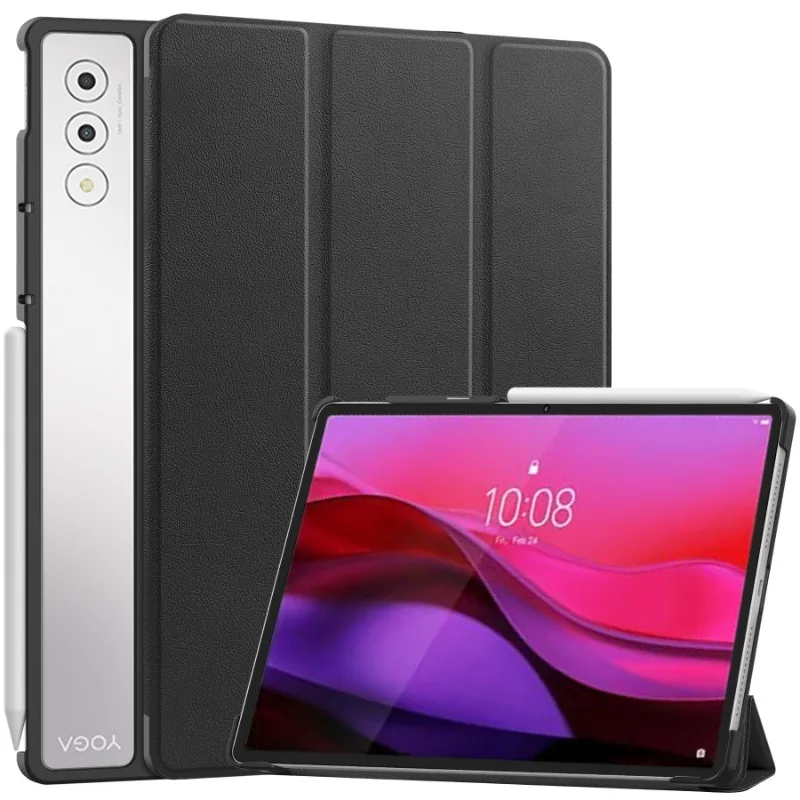Etui na tablet Lenovo YOGA Pad Pro 12.7 cala 2025 TB520FU, składana podstawka, magnetyczne, skórzane etui na…