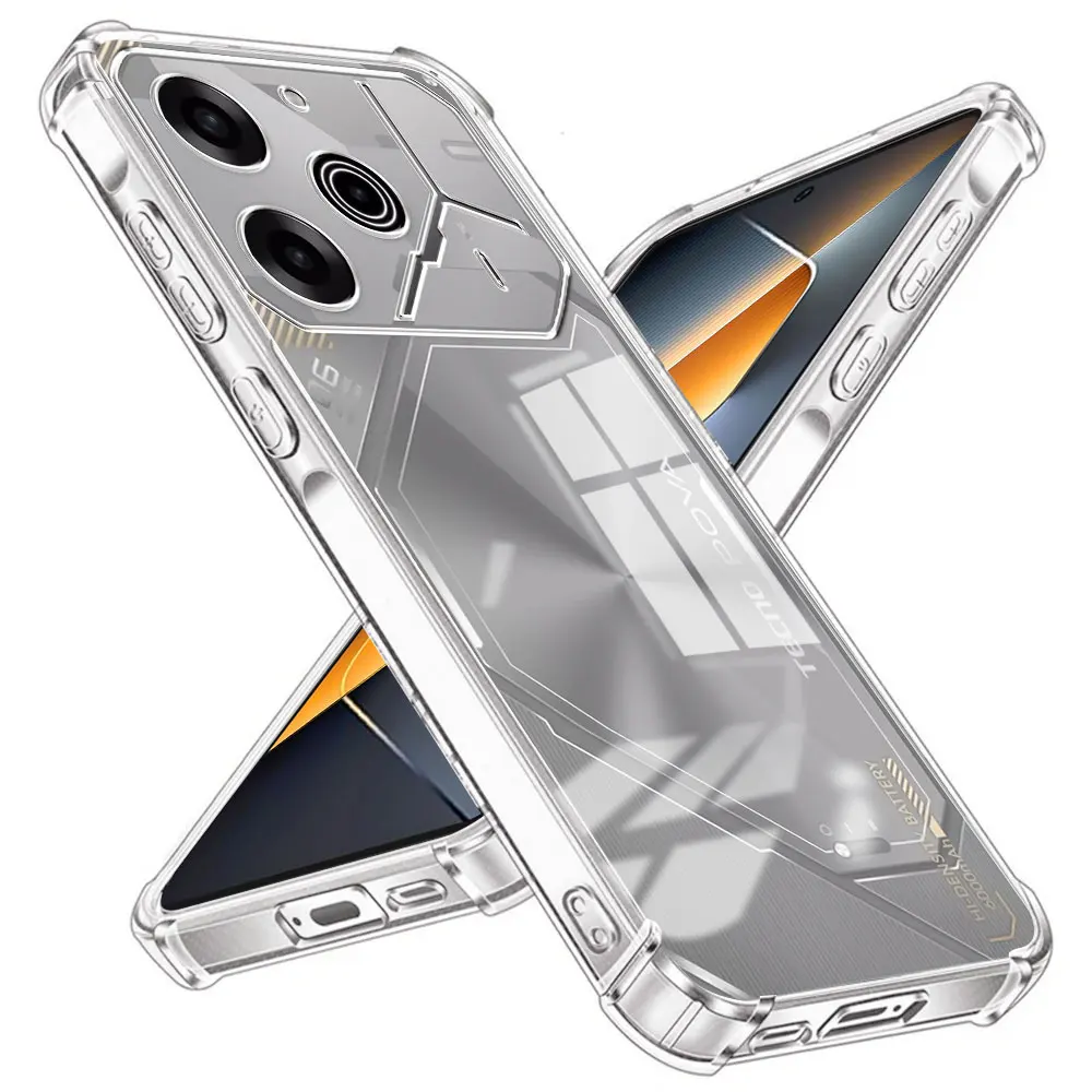 Etui na telefon Tecno Pova 6 Neo 6 Pro Pova5 Wstrząsoodporne etui na telefon Pova 5 Pro Przezroczysta miękka…
