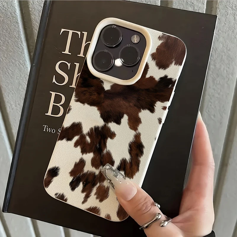Etui na telefon z kreatywnym wzorem krowy mlecznej i teksturą liczi dla iPhone 17 16 15 14 13 12 11 Pro Max 17… Etui na telefon z kreatywnym wzorem krowy mlecznej i teksturą liczi dla iPhone 17 16 15 14 13 12 11 Pro Max 17…
