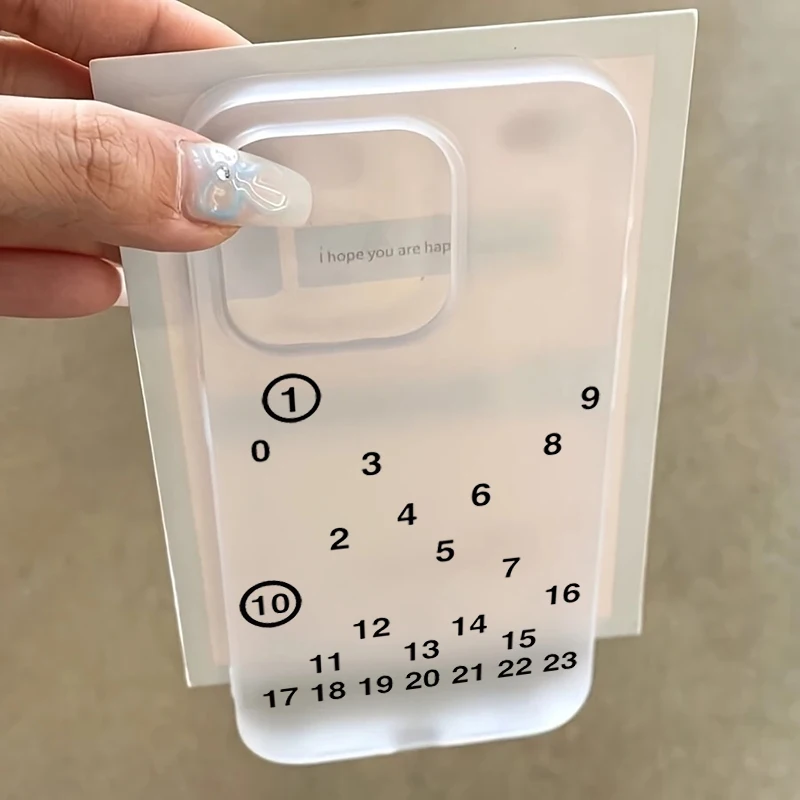 Etui na telefon z matowym, półprzezroczystym nadrukiem numerów, odporne na wstrząsy, miękkie, do iPhone 17 16… Etui na telefon z matowym, półprzezroczystym nadrukiem numerów, odporne na wstrząsy, miękkie, do iPhone 17 16…