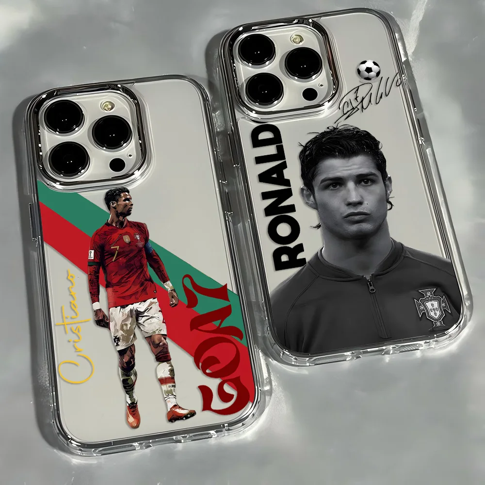 Etui na telefon z motywem słynnych piłkarzy C-CR7 do iPhone 17 16e 16 15 14 13 12 11 mini Pro Max X XR Air…