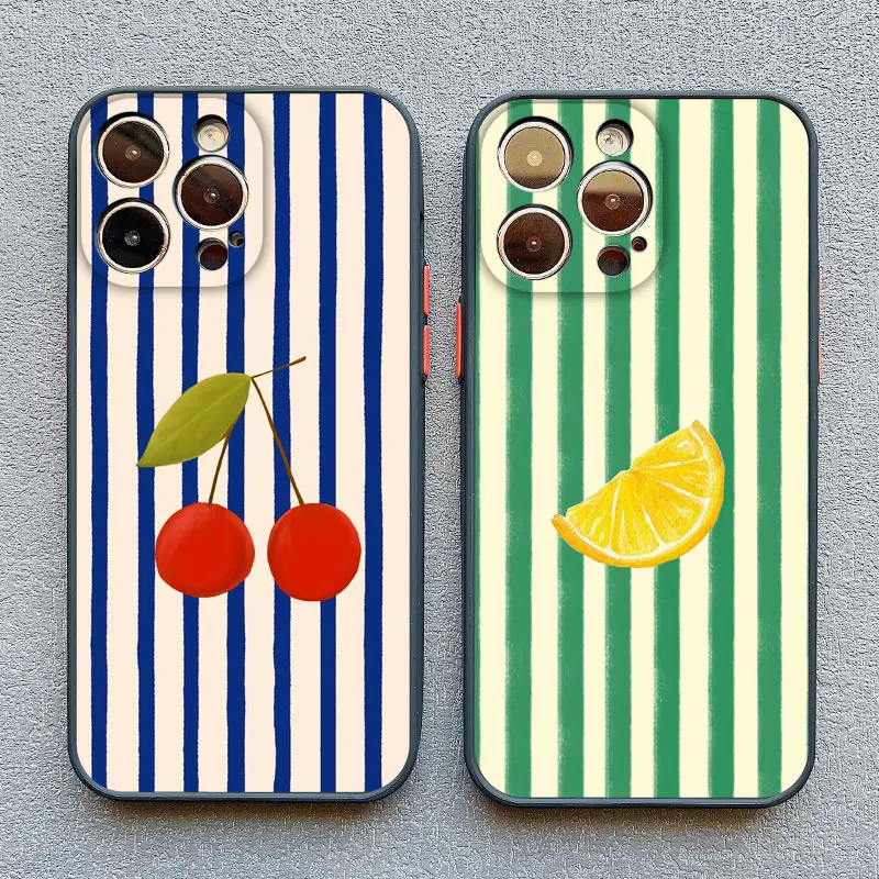Etui na telefon z motywem świeżych letnich owoców: cytryna, wiśnia, do iPhone 17 13 12 Mini 11 Pro Max, etui…