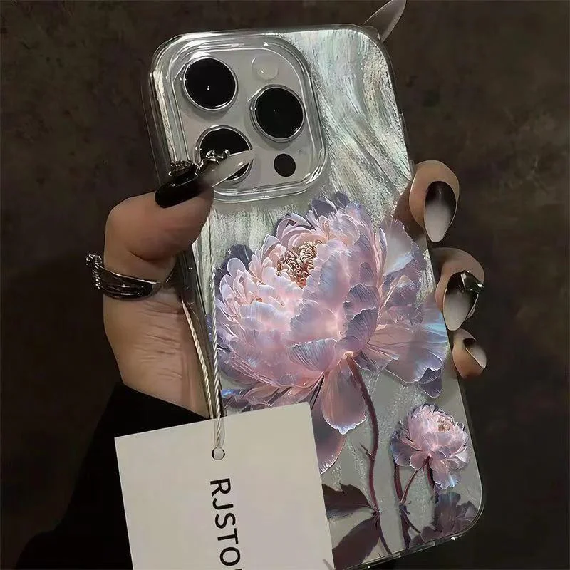 Etui na telefon z nadrukiem różowej piwonii i lotosu do iPhone 16 15 14 13 12 11 17 Air Pro Max 15 Pro 7 8… Etui na telefon z nadrukiem różowej piwonii i lotosu do iPhone 16 15 14 13 12 11 17 Air Pro Max 15 Pro 7 8…