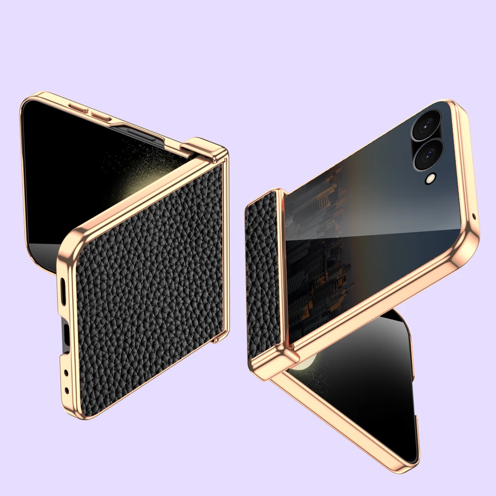 Etui na telefon ze skóry bydlęcej do Samsung Galaxy Z Flip7 Flip6 Flip 7 FE 6 5 Luksusowa osłona ochronna…