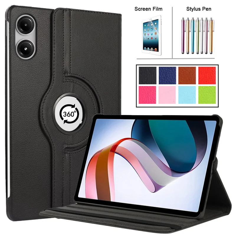 Etui na Xiaomi Redmi Pad 2 Pro 12.1 cala 2025, obrotowe o 360 stopni, z funkcją podstawki, futerał na tablet…