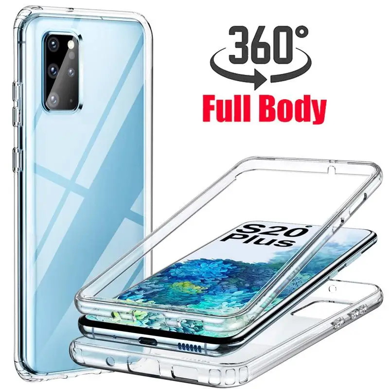 Etui ochronne 360 Full Body PC+TPU do Samsung Galaxy S22 S23 S21 S20 FE Ultra Plus S10 S9 S8 Plus Note 20 10 8…