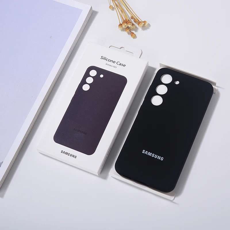 Etui Samsung Galaxy S24 Ultra S23 S22 etui z płynnego silikonu S24Ultra S23Ultra S22Ultra S23 + S24 + tylna…
