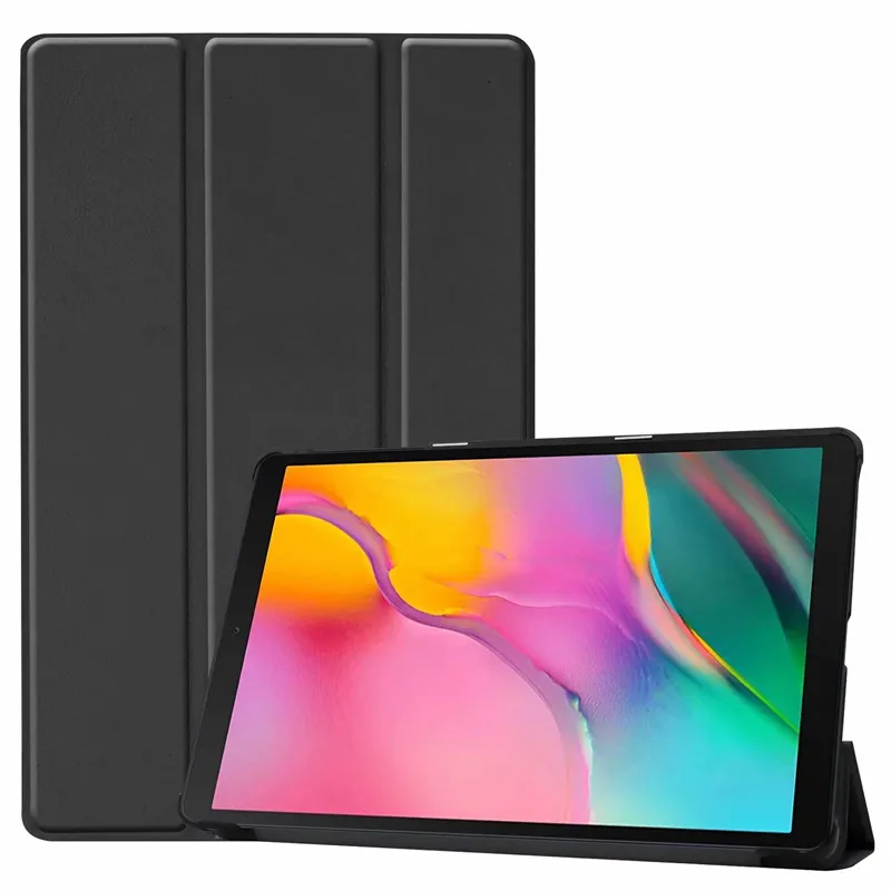 Etui Trifold z Magnetycznym Zamknięciem i Twardą Podstawką z PU Skóry do Samsung Tab A 10.1 2019, Pokrowiec…