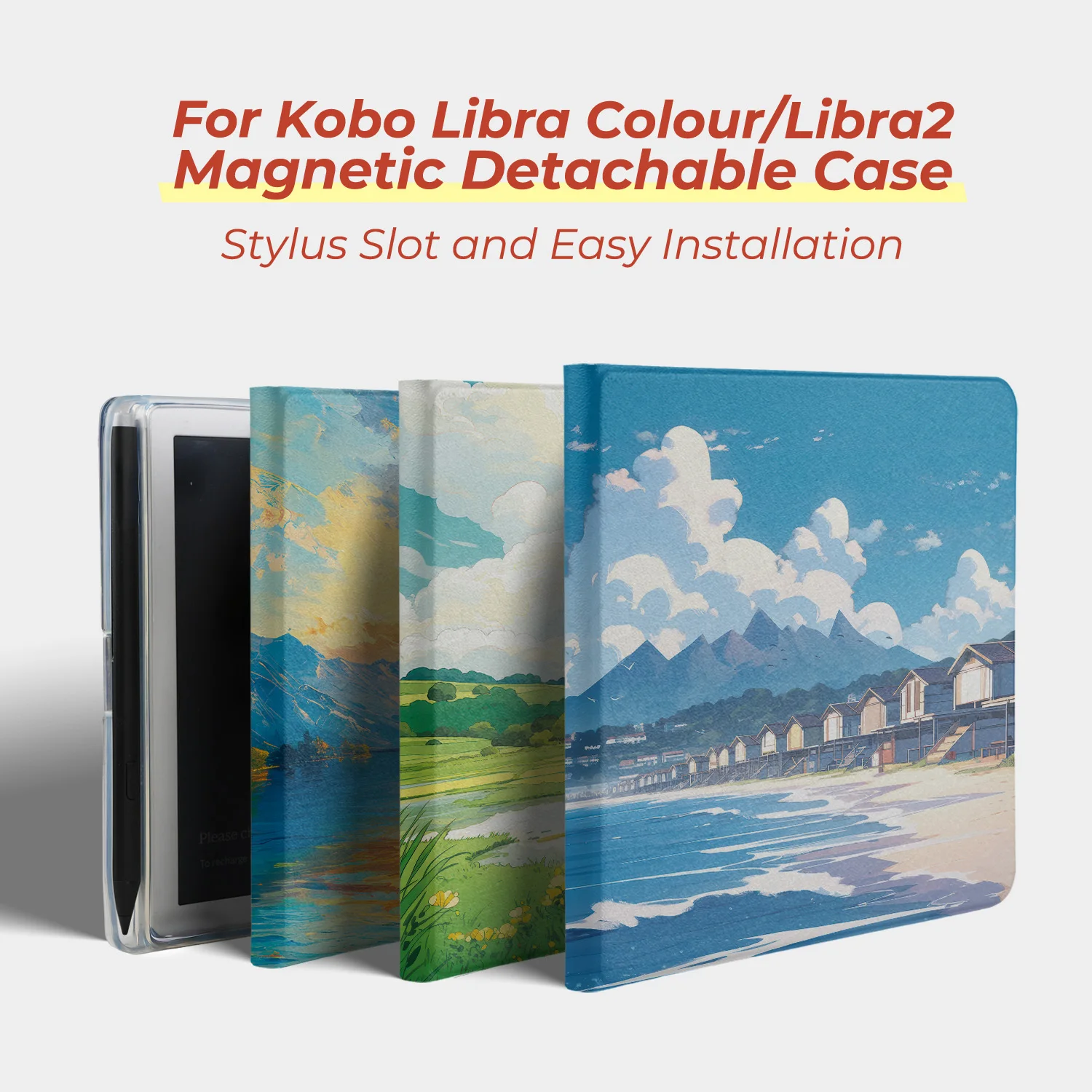 Etui Twosheep do Kobo Libra Colour Kobo Libra2, magnetyczne, odłączane, z przegródką na rysik, przezroczysta… Etui Twosheep do Kobo Libra Colour Kobo Libra2, magnetyczne, odłączane, z przegródką na rysik, przezroczysta…