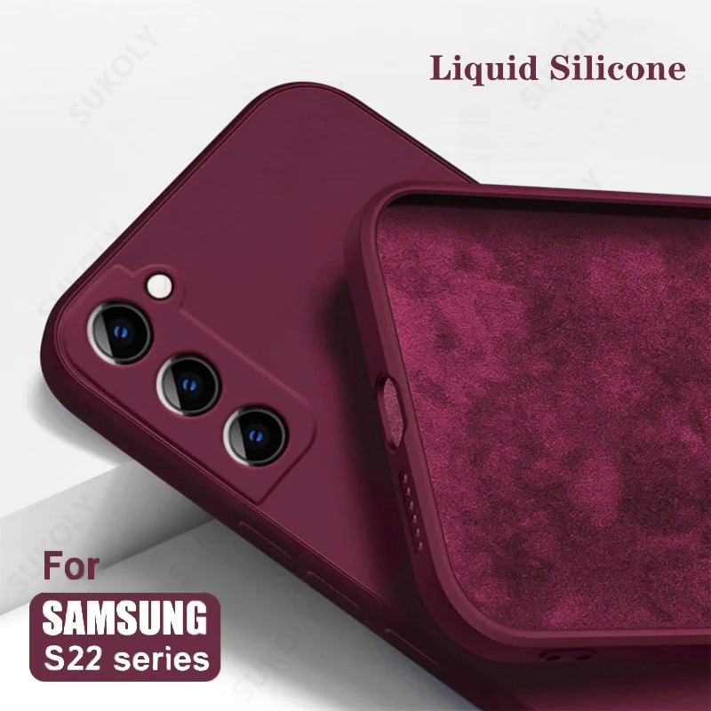 Etui z płynnego silikonu do Samsung Galaxy S24 S25 FE S26 S23 S22 Ultra Plus S25 Edge A57 A37 A56 A17 A16 A36…