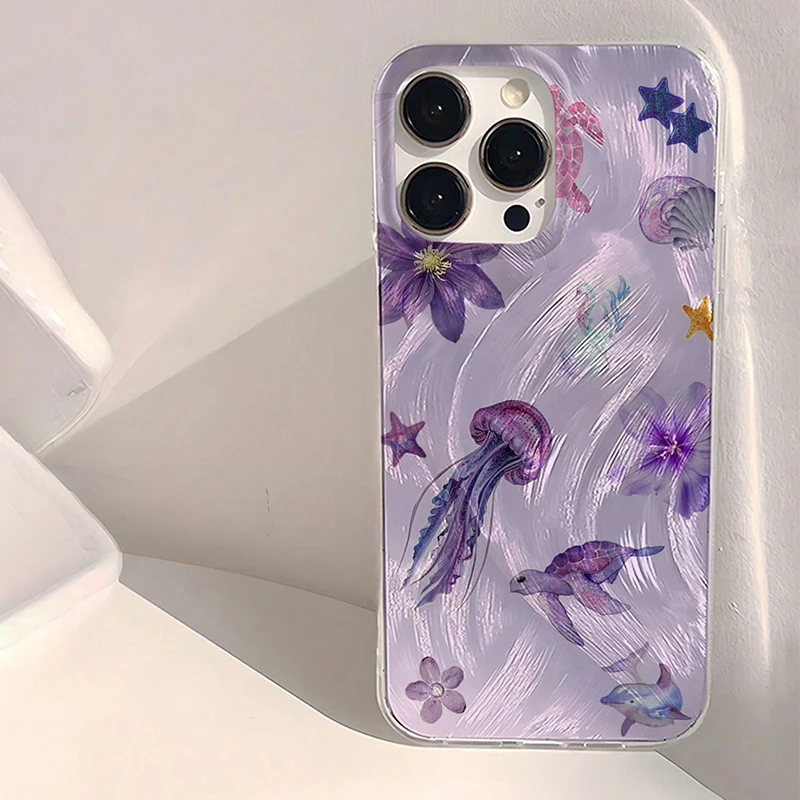 Etui z unikalnym wzorem fioletowych meduz i rozgwiazd Ocean Unique do Samsung Galaxy S26 Ultra S25 Plus S24… Etui z unikalnym wzorem fioletowych meduz i rozgwiazd Ocean Unique do Samsung Galaxy S26 Ultra S25 Plus S24…