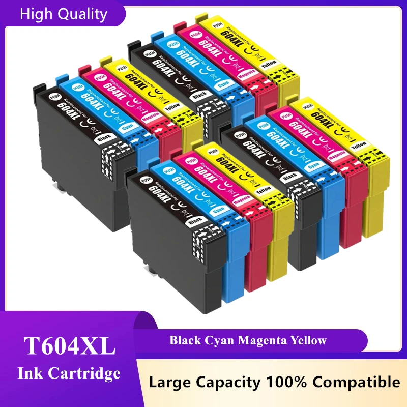 Europa 604 T604 604XL wkład atramentowy do projektora Epson XP-2200 XP-2205 WF-2810 XP-3200 XP-3205 XP-4200… Europa 604 T604 604XL wkład atramentowy do projektora Epson XP-2200 XP-2205 WF-2810 XP-3200 XP-3205 XP-4200…