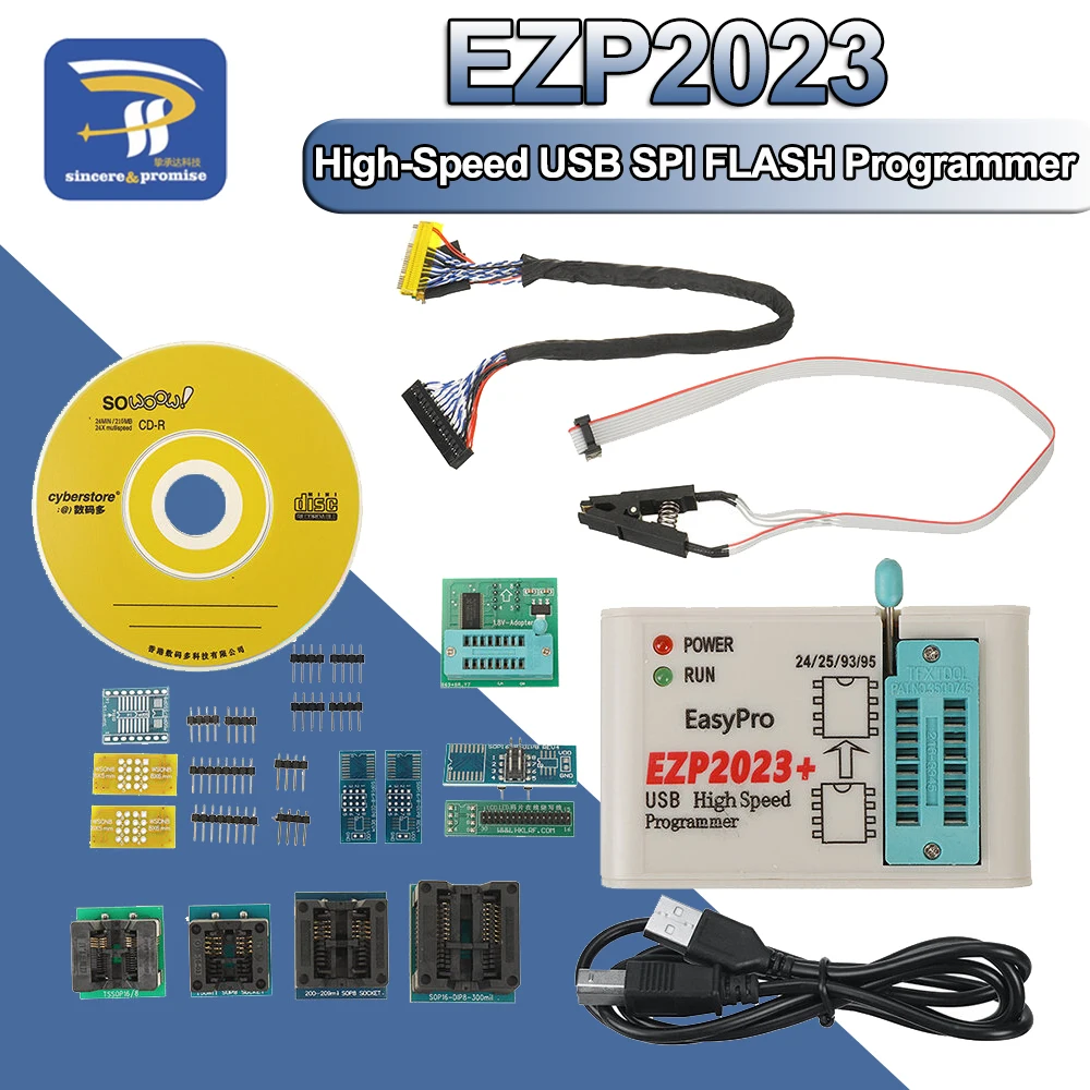 EZP2023 Szybki programator USB SPI + 12 adapterów Obsługa 24 25 26 93 95 EEPROM 25 Flash Bios Chip Lepszy niż… EZP2023 Szybki programator USB SPI + 12 adapterów Obsługa 24 25 26 93 95 EEPROM 25 Flash Bios Chip Lepszy niż…