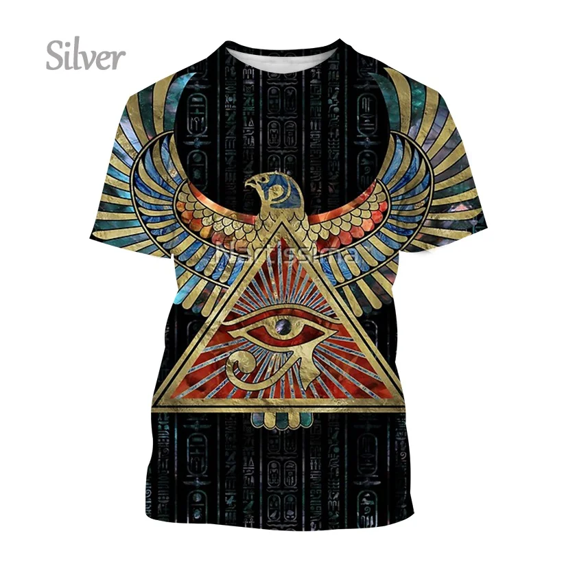 Faraon Anubis 3D T-shirt starożytny egipski bóg oko egiptu drukowanie z krótkim rękawem osobowość Unisex…