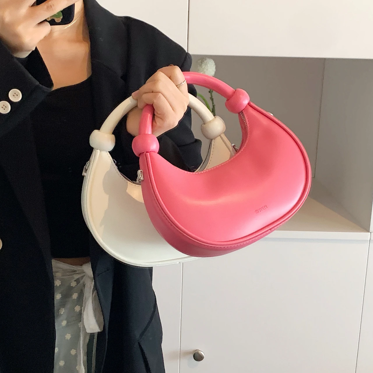 Fashion Hobo Bag For Women 2024 New Designer Half Moon Handbag Black Soft Leather Clutch Bag Purse Small… Fashion Hobo Bag For Women 2024 New Designer Half Moon Handbag Black Soft Leather Clutch Bag Purse Small…