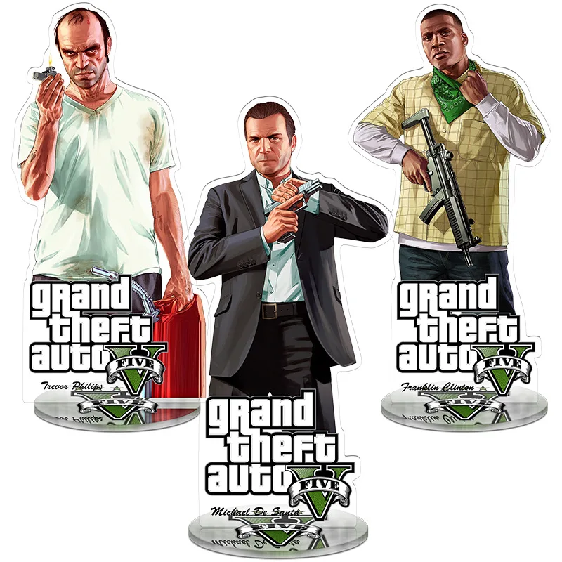 Figurka akrylowa GTA 5, podstawka ekspozycyjna, model, dwustronna, wzór kreskówkowy, hurt, prezent dla… Figurka akrylowa GTA 5, podstawka ekspozycyjna, model, dwustronna, wzór kreskówkowy, hurt, prezent dla…