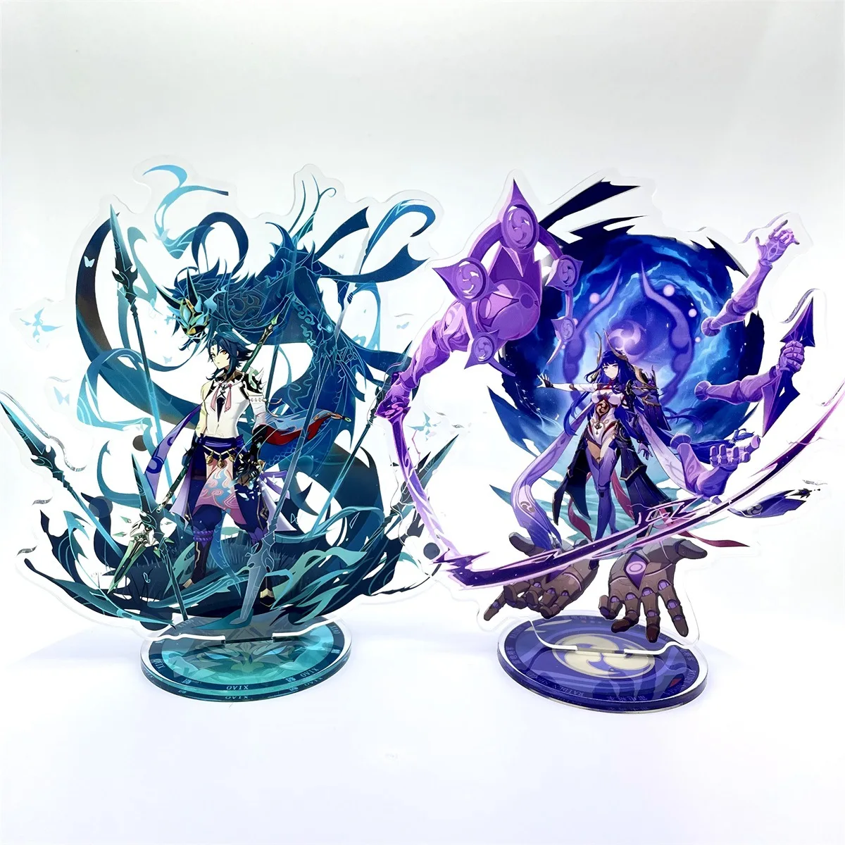 Figurka anime Genshin Impact Furina Arlecchino Xiao Yae Miko Yelan Stojak akrylowy Model Płyta Dekoracja…