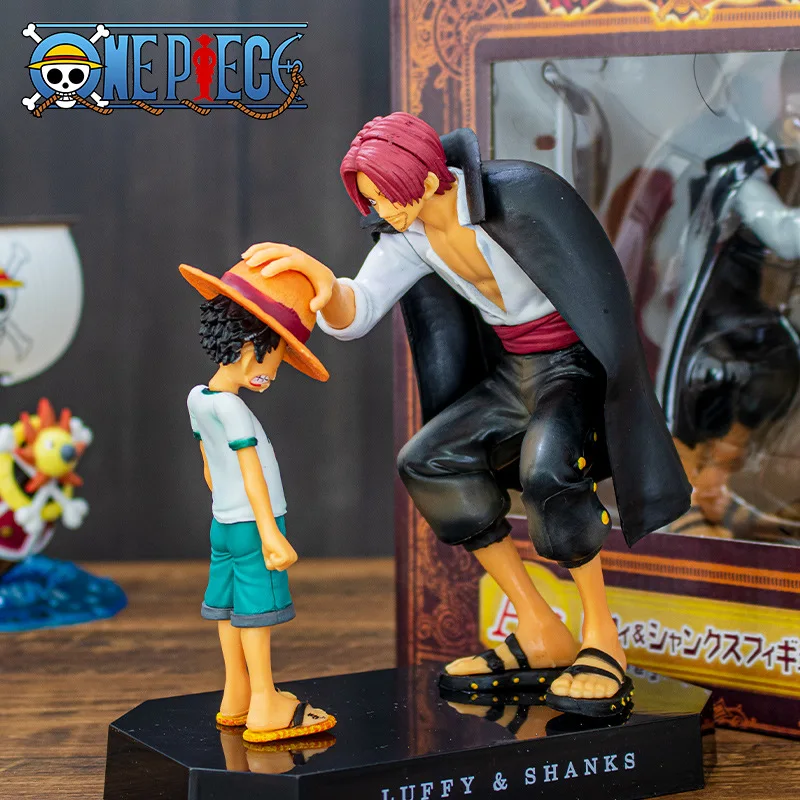 Figurka anime One Piece, 18 cm, Czterej Cesarze, Shanks, Luffy w kapeluszach słomkowych, figurka akcji One… Figurka anime One Piece, 18 cm, Czterej Cesarze, Shanks, Luffy w kapeluszach słomkowych, figurka akcji One…