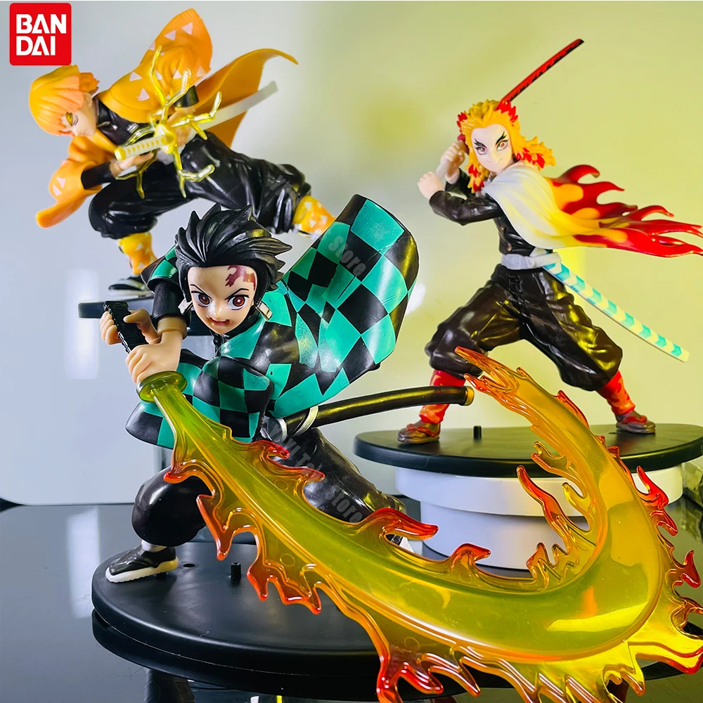 Figurka Anime Tanjirou Agatsuma Zenitsu Kyoujurou Model postaci z Anime figurka kolekcja pcv zabawka na… Figurka Anime Tanjirou Agatsuma Zenitsu Kyoujurou Model postaci z Anime figurka kolekcja pcv zabawka na…