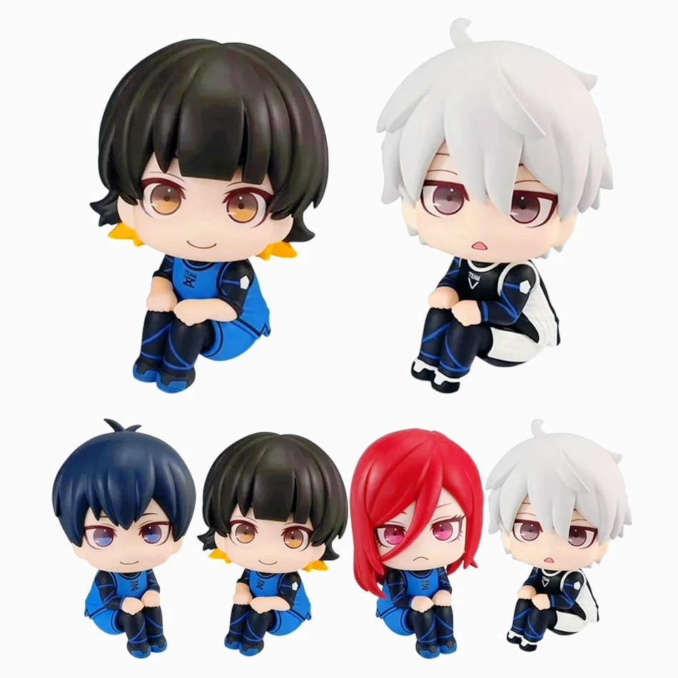 Figurki akcji Blue Lock Isagi Yoichi, wersja Q, Chigiri Hyoma, Bachira, Meguru, Nagi Seishiro, figurki PVC…