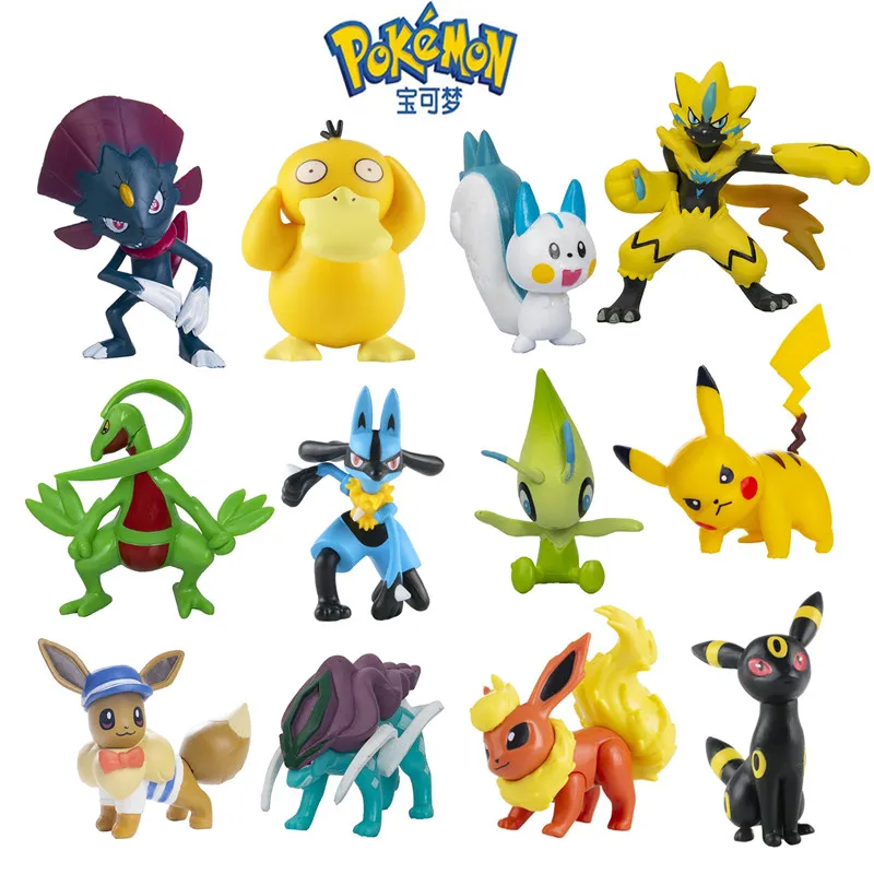 Figurki Anime Pokemon Mewtwo Gengar Pikachu Eevee Dragon Kolekcja Cosplay Figurki Akcji Model Zabawka Prezent…