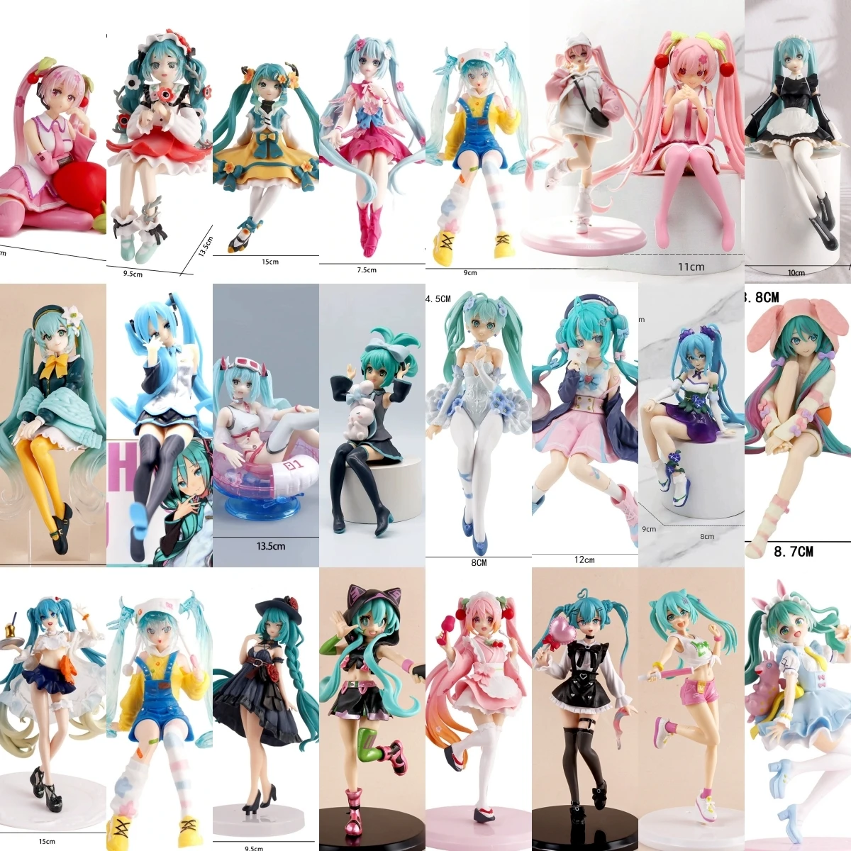 Figurki anime w sukni ślubnej Figurki akcji Kawaii w stroju kąpielowym Vocaloid PVC Kolekcjonerskie modele… Figurki anime w sukni ślubnej Figurki akcji Kawaii w stroju kąpielowym Vocaloid PVC Kolekcjonerskie modele…