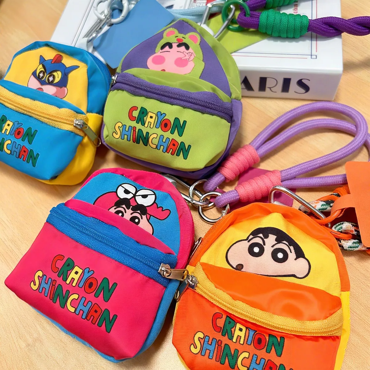 Figurki z anime Crayon Shin Chan, smycz do telefonu komórkowego, portfel, etui na słuchawki, torba do…