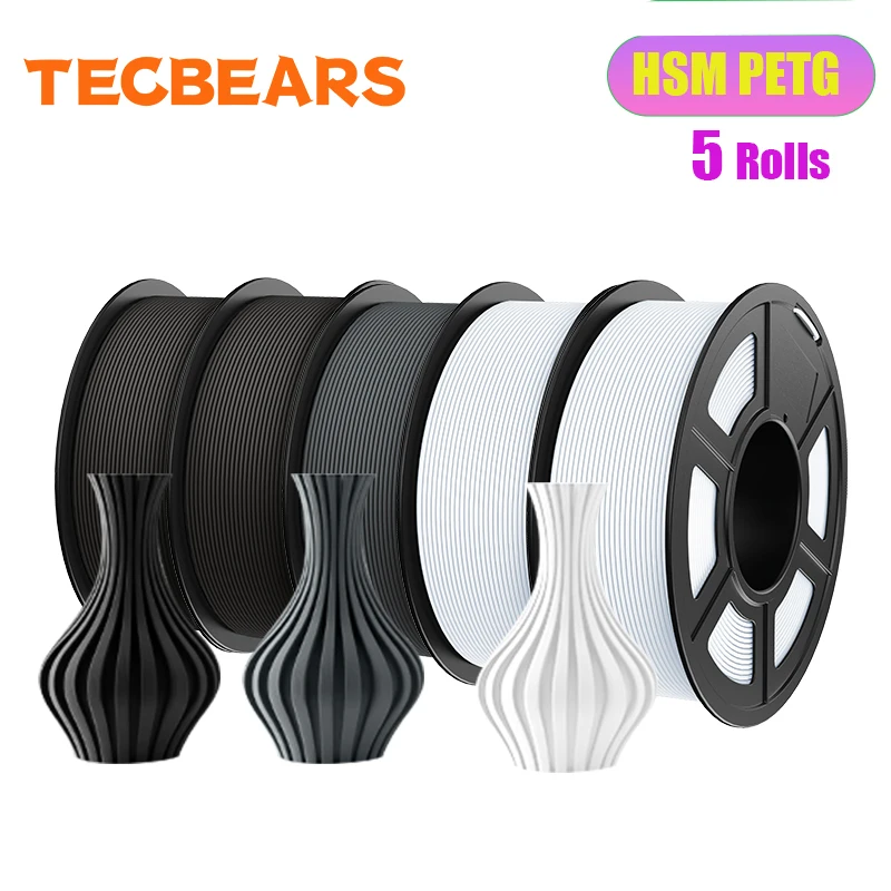 Filament 3D TECBEARS 1.75MM PETG/HSMPETG 5KG 600mm/s Zestaw Wielokolorowy 100% Bez Pęcherzyków, Równo… Filament 3D TECBEARS 1.75MM PETG/HSMPETG 5KG 600mm/s Zestaw Wielokolorowy 100% Bez Pęcherzyków, Równo…