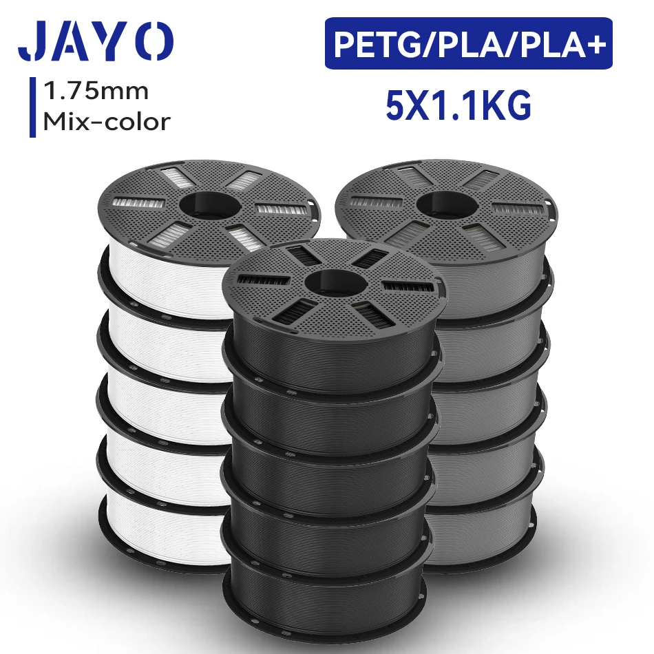 Filament do drukarki 3D JAYO 3D PETG/PLA/PLA PLUS 1.75mm 5.5KG 100% Bez Pęcherzyków Nietoksyczny Materiał do…