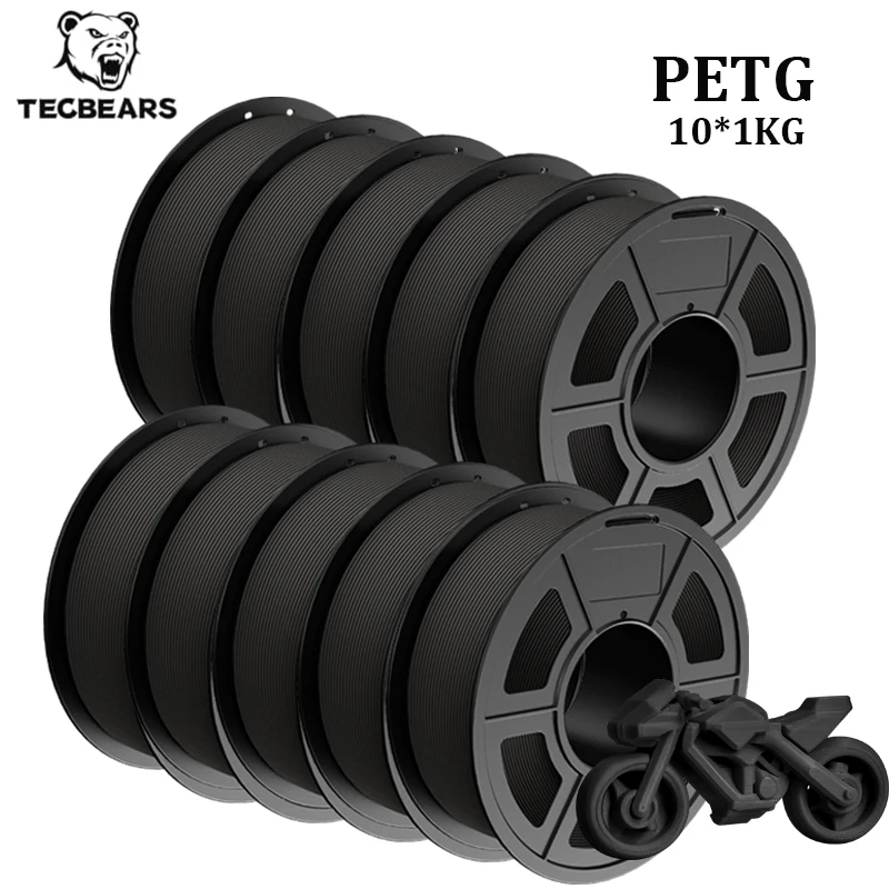 Filament do drukarki 3D TECBEARS PETG 1.75mm, 10 rolek, wielokolorowy, pakowany próżniowo, 100% bez… Filament do drukarki 3D TECBEARS PETG 1.75mm, 10 rolek, wielokolorowy, pakowany próżniowo, 100% bez…