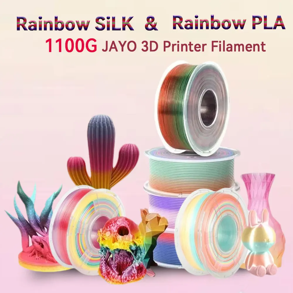 Filament JAYO PLA Rainbow 1.75mm 110g PLA Transparent/ Silk PLA Rainbow Filament do drukarek 3D FDM, schludnie… Filament JAYO PLA Rainbow 1.75mm 110g PLA Transparent/ Silk PLA Rainbow Filament do drukarek 3D FDM, schludnie…