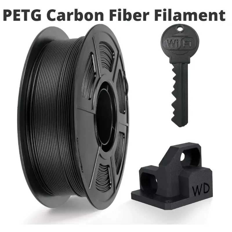 Filament PETG z włóknem węglowym 1.75mm, odporny na zużycie i wysoką temperaturę filament PETG do drukarek 3D… Filament PETG z włóknem węglowym 1.75mm, odporny na zużycie i wysoką temperaturę filament PETG do drukarek 3D…