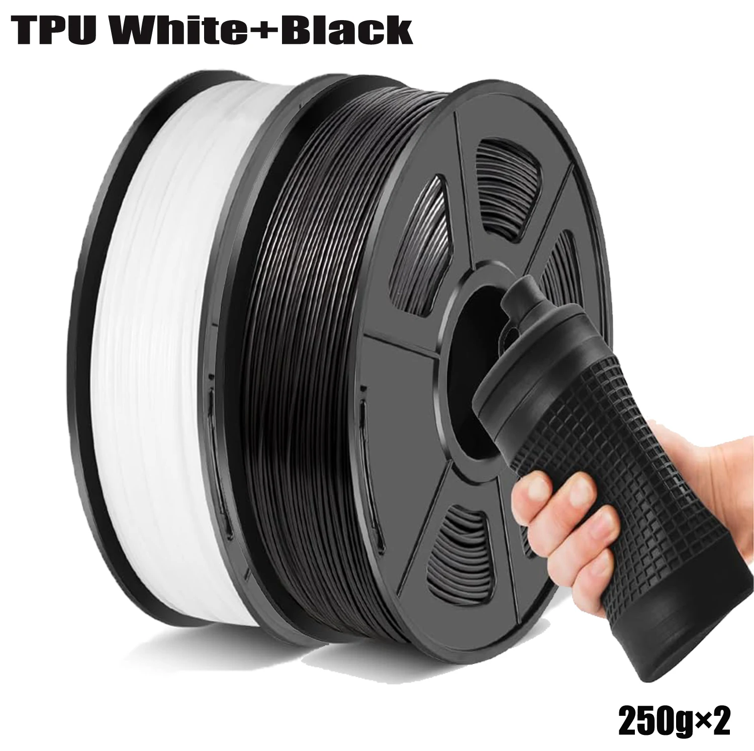 Filament TPU 1,75 mm 250 g/500 g/1000 g, elastyczny, miękki filament do drukarki 3D 95A, dokładność wymiarowa… Filament TPU 1,75 mm 250 g/500 g/1000 g, elastyczny, miękki filament do drukarki 3D 95A, dokładność wymiarowa…