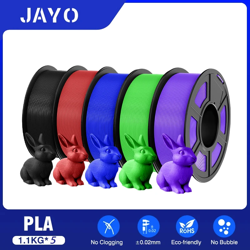 Filamenty JAYO pla 5 rolek/filament do drukarki 3D 1,75 mm FDM materiały do ​​drukarek 3D schludno nawijane o…