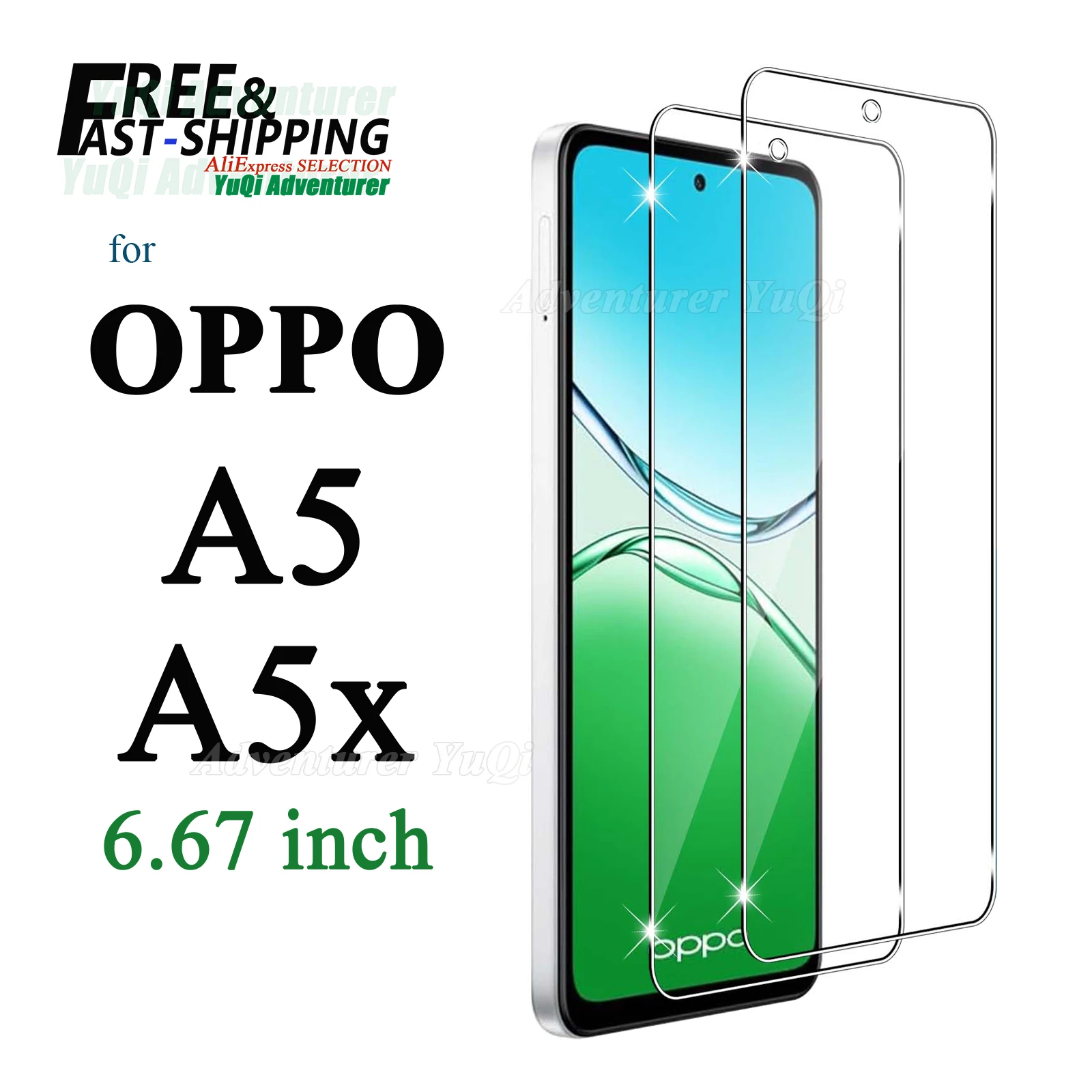 Folia Ochronna na Ekran do OPPO A5 A5x 4G 5G 6.67 cala Szkło Hartowane HD 9H Przezroczyste Odporny na…