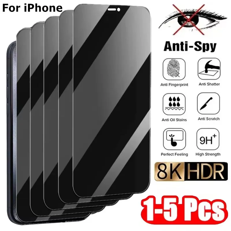 Folia ochronna na ekran iPhone 16 13 15 18 11 12 14 17 Pro Max Air 16e, szkło anty-szpiegowskie do iPhone 13…