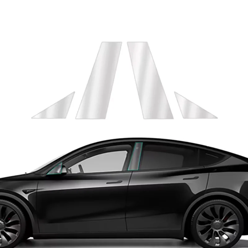 Folia ochronna TPU na słupki A i B do Tesla Model 3/Y 2017-2025, odporna na zarysowania, folia do oklejania…