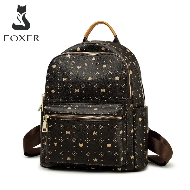 FOXER plecak damski podpis druk z pcv modny plecak damski plecak podróżny damski Retro Monogram biznesowy… FOXER plecak damski podpis druk z pcv modny plecak damski plecak podróżny damski Retro Monogram biznesowy…