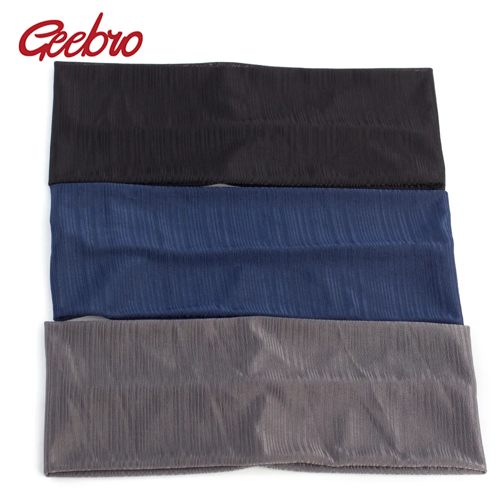 Geebro kobiety miękkie płaskie pałąk lato nowy oddychający jednolity kolor elastyczna opaska do włosów…