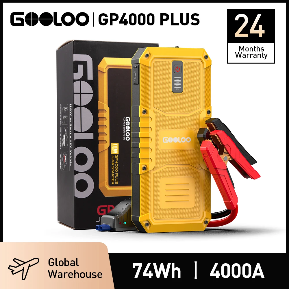 GOOLOO 20000mAh Rozruchowywacz Samochodowy Power Bank 4000A Urządzenie do Rozruchu Samochodu Ładowarka…