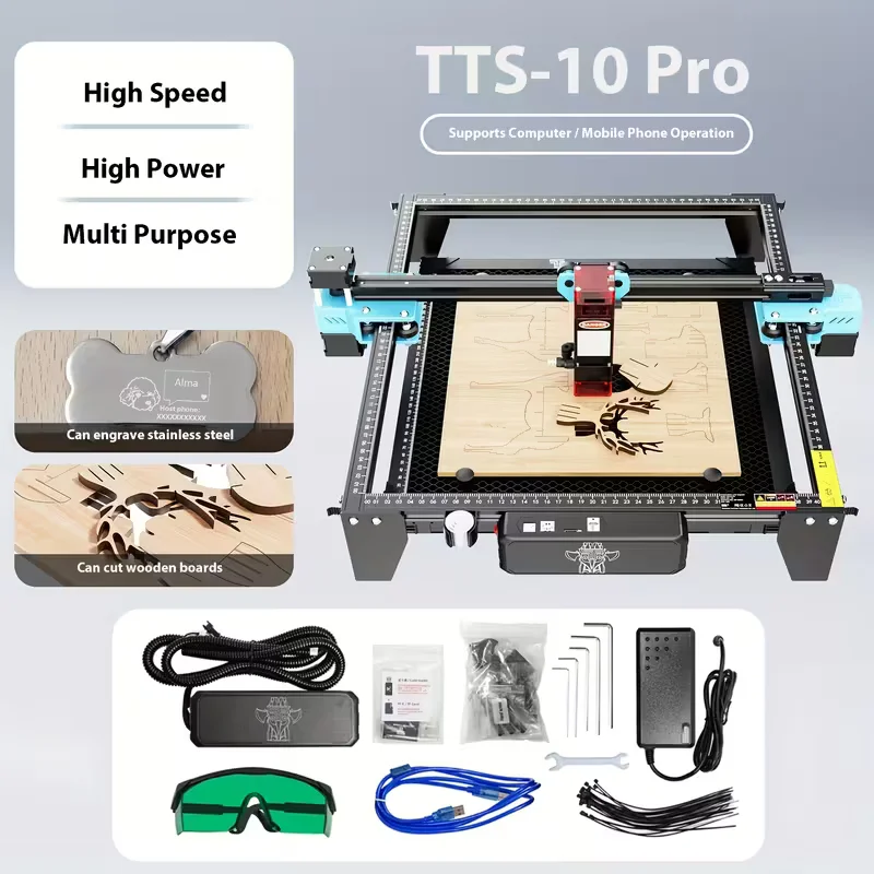 Grawer laserowy Two Trees TTS 10 Pro z kontrolą offline Wi-Fi 10W Laserowa maszyna grawerująca do szkła… Grawer laserowy Two Trees TTS 10 Pro z kontrolą offline Wi-Fi 10W Laserowa maszyna grawerująca do szkła…