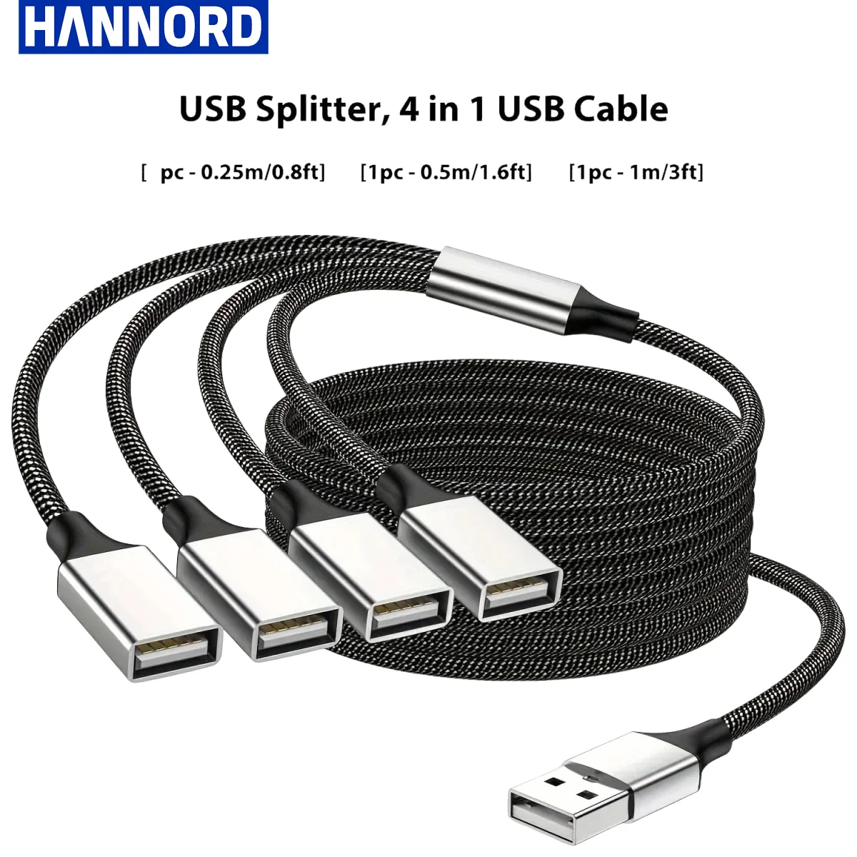 Hannord USB2.0 HUB Splitter Przedłużacz męski na żeński OTG Adapter USB 4-portowy konwerter szybkiego… Hannord USB2.0 HUB Splitter Przedłużacz męski na żeński OTG Adapter USB 4-portowy konwerter szybkiego…